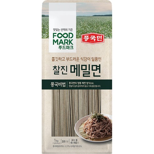 대상 푸드마크 찰진 메밀면, 1kg, 6개