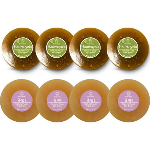 프로버블리 어성초 중성비누 110g x 4p + 죽염3 중성비누 110g x 4p 세트, 1개