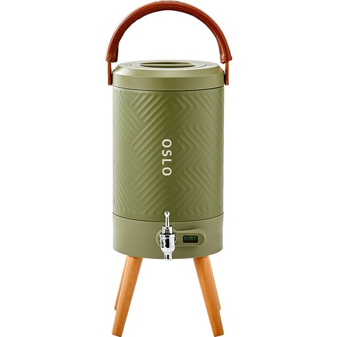 오슬로 스텐 304 이중진공 보온 보냉 트리 워터저그, 그린, 4.5L, 1개