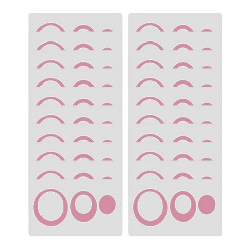 데이소이 다양한 모양 미끄럼 방지 스티커, 02 동그라미 핑크, 20개
