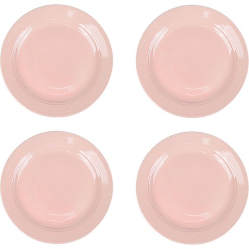 라세라미끄 르파레트 원형 접시 L, 단품, 로제 핑크, 4개