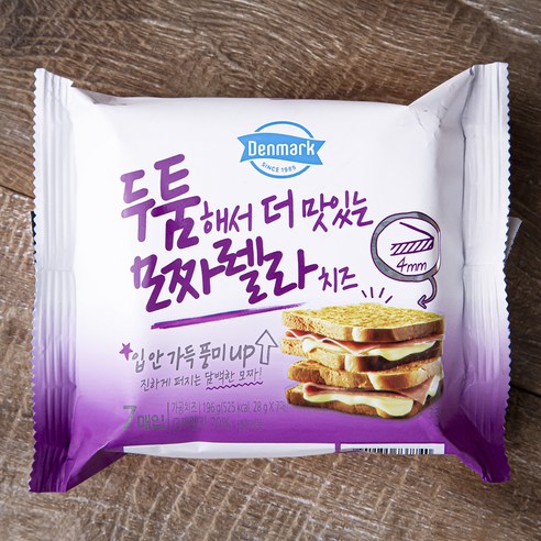 두툼해서 더 맛있는 모짜렐라치즈 7매입, 196g, 1개