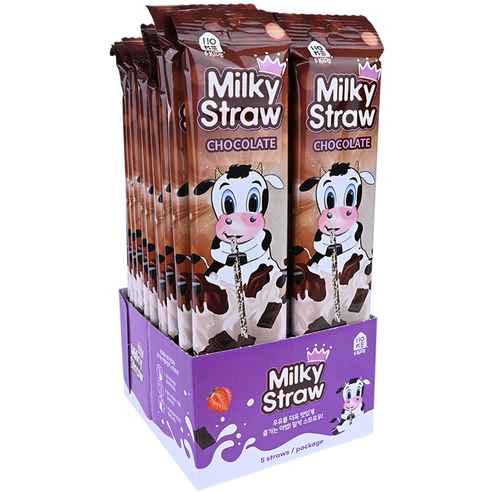 홈앤키즈 밀키스트로우 초콜렛맛 30g 6g x 5p, 24개