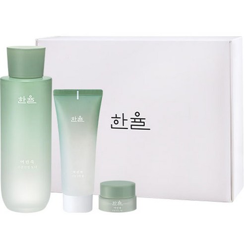 한율 어린쑥 수분진정 토너 150ml + 젤 100ml + 크림 10ml 세트, 1세트