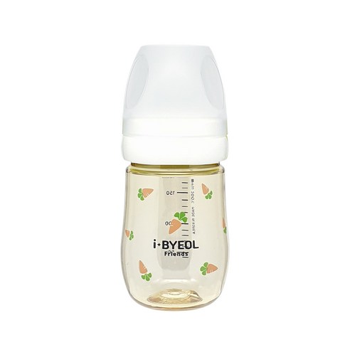 아이별프렌즈 PPSU 아기 캐럿 젖병 180ml, 노꼭지, 화이트, 1개