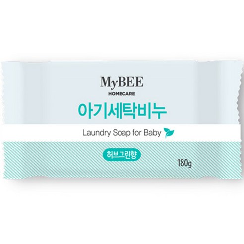 마이비 아기 세탁비누 허브그린향 180g, 1개