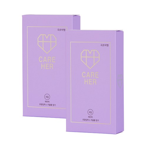케어허 극초박형 콘돔, 8개입, 2개