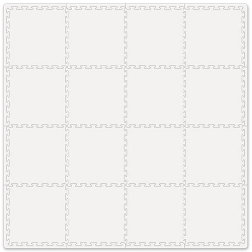 맘편한 오리지널 매트 50 x 50 x 2.5 cm, 시쉘 화이트, 16개