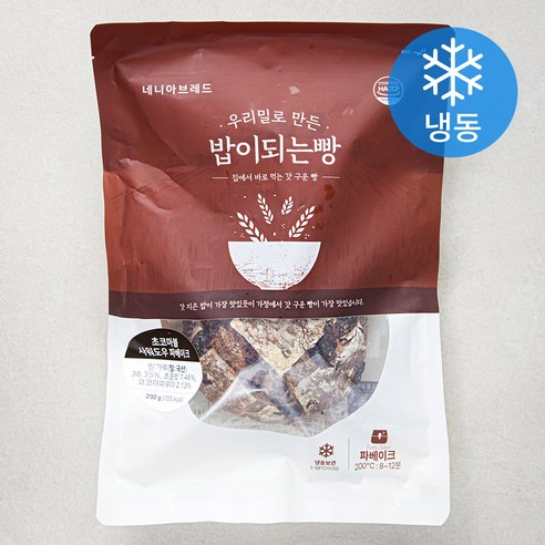 네니아브레드 초코마블 사워도우 파베이크 (냉동), 290g, 1개