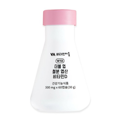 비타민마을 와이즈 더블 업 철분 엽산 비타민D 30g, 30g(60정), 1박스