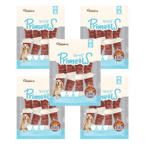 프리미요 중형견 딩고껌 10cm 240g 8p, 소고기맛, 5개
