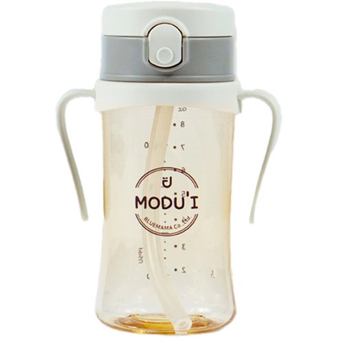 블루마마 모두아이 리뉴얼 원터치 빨대컵 260ml, 크림, 1개