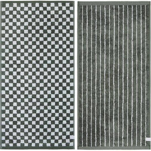 수건 기라로쉬 체스 그리드 선염 뱀부 타올 180g, 옐로우체스, 옐로우그리드, 그린체스, 그린그리드, 4개