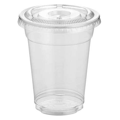 스완 일회용 아이스컵 98mm 430ml + 민자 뚜껑 세트, 100세트