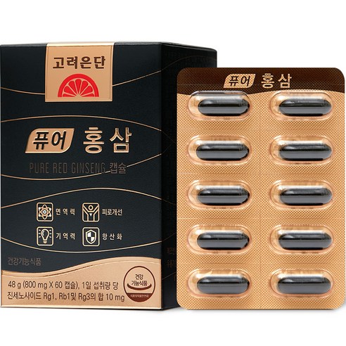   퓨어 홍삼 48g, 60캡슐, 1개, 60정