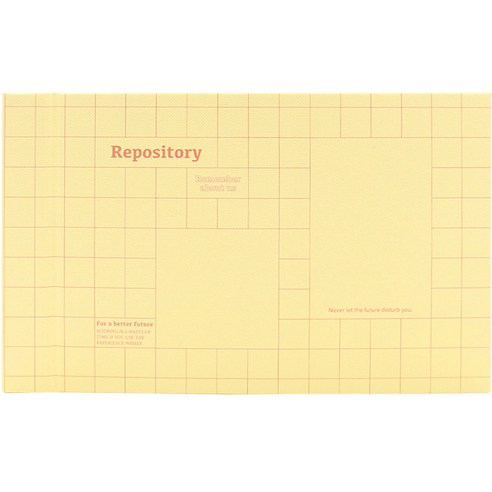비팬시 리포지토리 접착식 사진 앨범, 버터옐로우, 15매