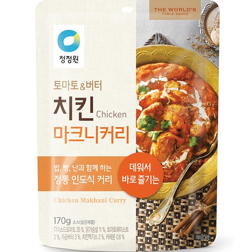청정원 치킨 마크니커리, 170g, 1개