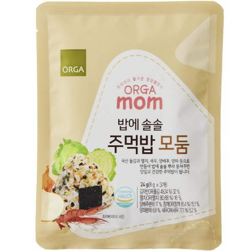 올가홀푸드 밥에 솔솔 주먹밥 모둠 8g x 3p, 24g, 1개