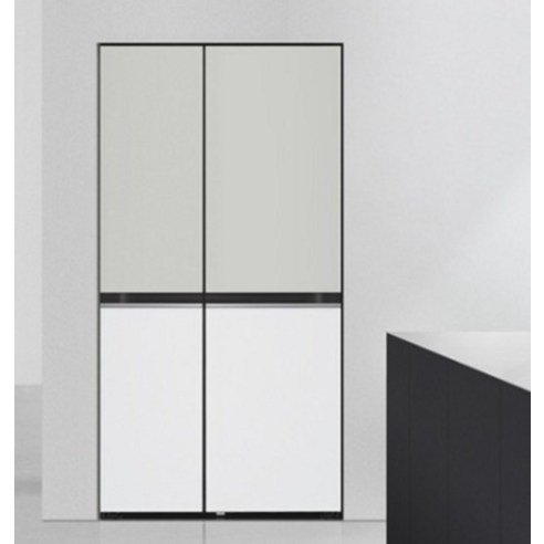 고급스러운 디오스 오브제 컬렉션 양문형 냉장고의 메탈 외관과 방문설치 서비스
