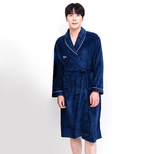 이라인 남성용 퓨어 롱 샤워가운