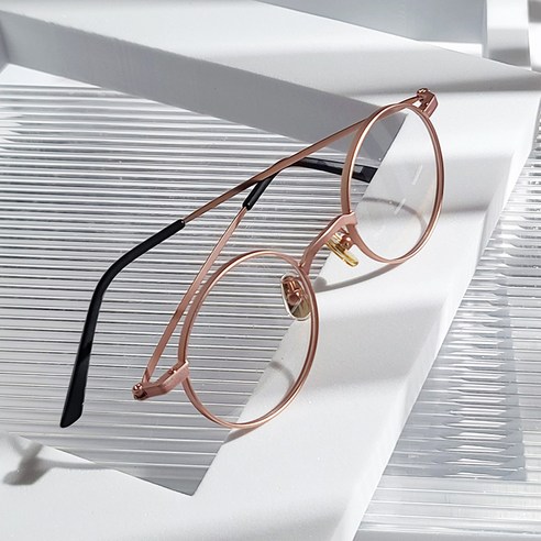BEIMA 티타늄 동글이 안경 DT-01 + 케미 X 드라이브 블루라이트 차단 렌즈 세트