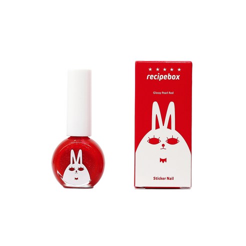 레시피박스 수성 매니큐어 10ml, 글로시펄레드, 1개