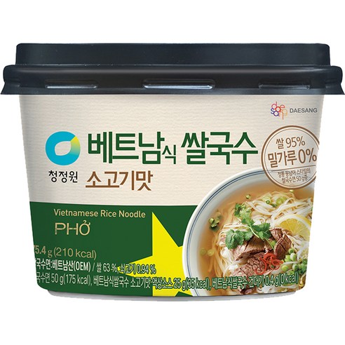대상 청정원 베트남식 쌀국수 소고기맛, 75.4g, 1개