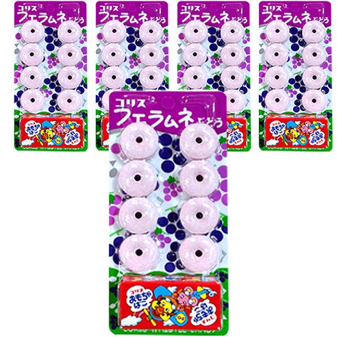 휘슬라무네 휘파람 사탕 포도맛, 22g, 5개