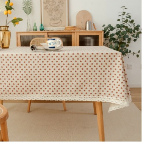 생활방수 테이블보, IVORY, 270 x 155cm 호텔식탁보 Best Top5 14 쭈니네 프리미엄 코튼 린넨 고급 식탁보, 검은국화, 140 x 200 cm