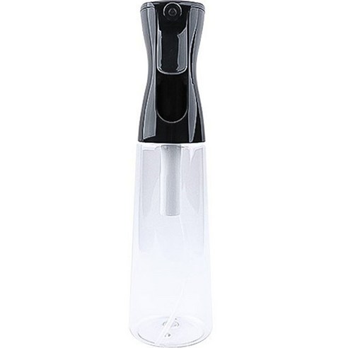 네오린 미용 물병 미세 스프레이 분무기 300ml, 블랙 투명, 1개