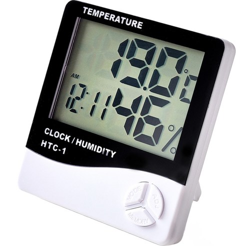 네오린 실내 온도 습도 측정 알람 시계 3버튼, 1개