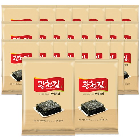 광천김 참 재래 전장김, 25개, 25g