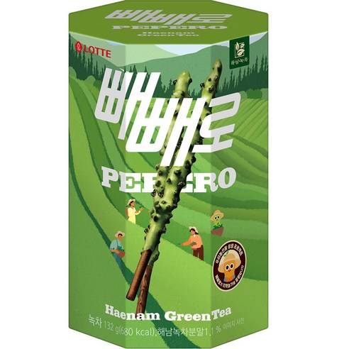 빼빼로 녹차 4p, 132g, 1개