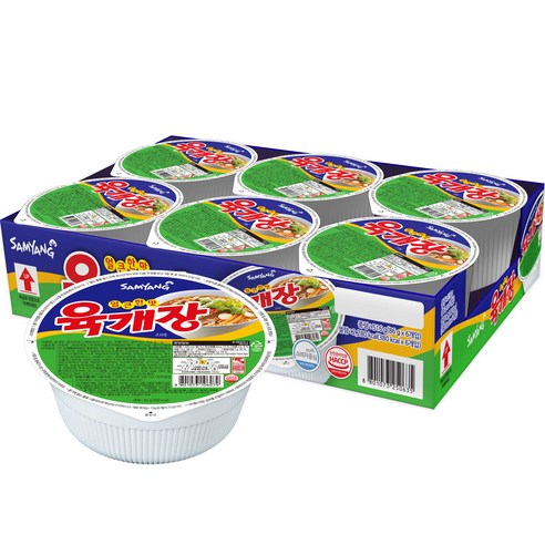 삼양 육개장 컵라면 트레이 86g, 6개
