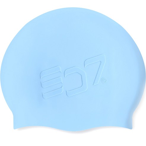 SD7 성인용 실리콘 양각 수영모자, 스카이블루