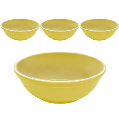 로야 멜라민 6볼 15cm, 연노랑, 4개