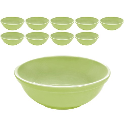국산 로야 멜라민 6볼 15cm, 연그린, 10개