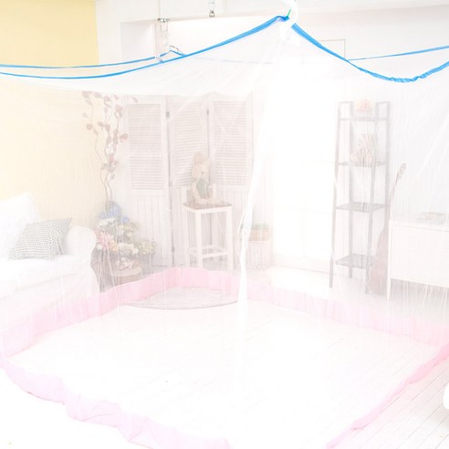 하얀나라 국산 고급 사각 모기장 침대모기장, 화이트