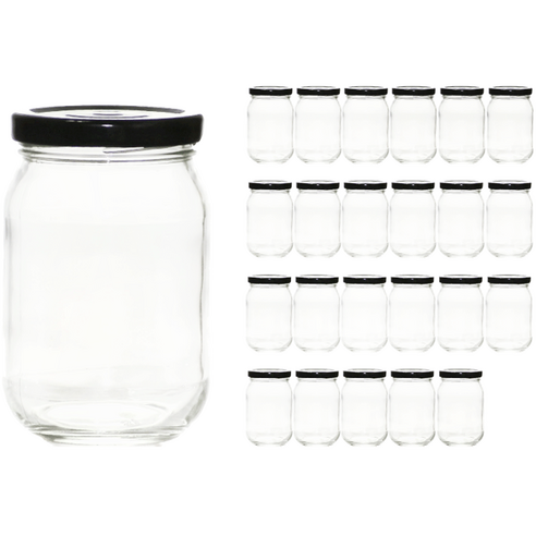서울패키지 고려쨈 380 피클 수제청 쨈 블랙캡 유리병, 320ml, 24개