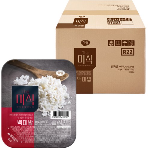더미식 백미밥, 210g, 32개