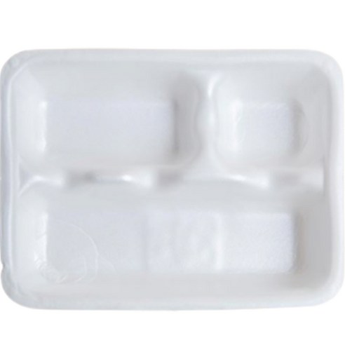 팩가이 PSP 반찬 3칸김밥 일회용 트레이 접시, 10개, 1개