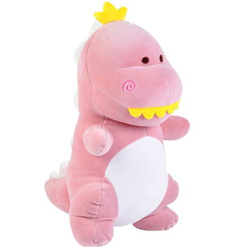 순잠 말랑모찌 귀여운 공룡 인형 삼형제, 26cm, 핑크