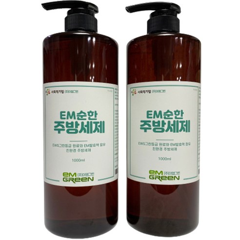 이엠그린 EM순한 주방세제, 1000ml, 2개