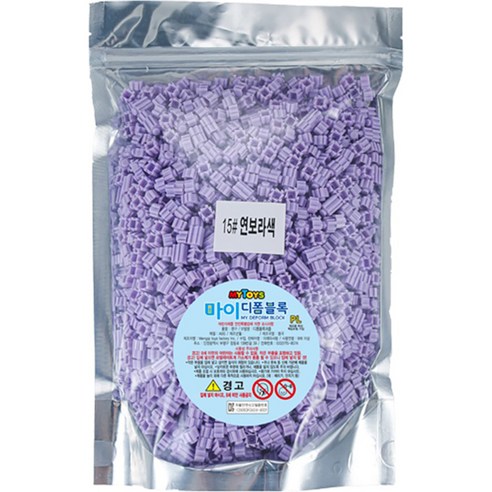 MYTOYS 아동용 마이 디폼블럭 8mm 500g 2650p, 15 연보라색(블럭), 랜덤발송(도안집)