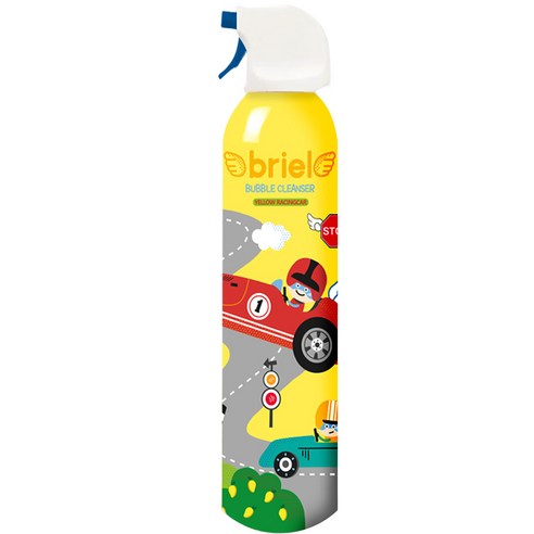 디보트브리엘 유아용 옐로우 레이싱카 버블 클렌저 누들타입 망고향, 200ml, 1개