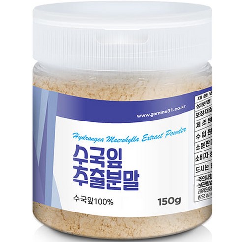 수국잎 추출분말 용기형, 150g, 1개