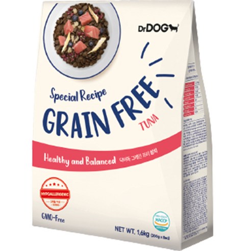 닥터독 그레인프리 참치 사료, 1.6kg, 1개