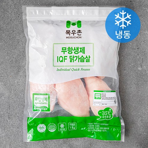 목우촌 무항생제 인증 IQF 닭가슴살 (냉동), 1개, 1kg