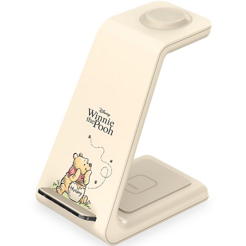 갤럭시워치5 만렙 디즈니 에디션 3in1 무선 충전기 갤럭시워치 거치대, 곰돌이 푸 클리식 허니, 1개 Best Top3