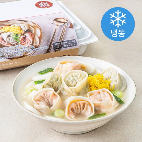 바른식 사골 만두 떡국 키트 밀키트 (냉동), 451g, 1개